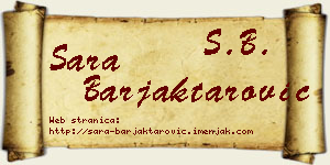 Sara Barjaktarović vizit kartica